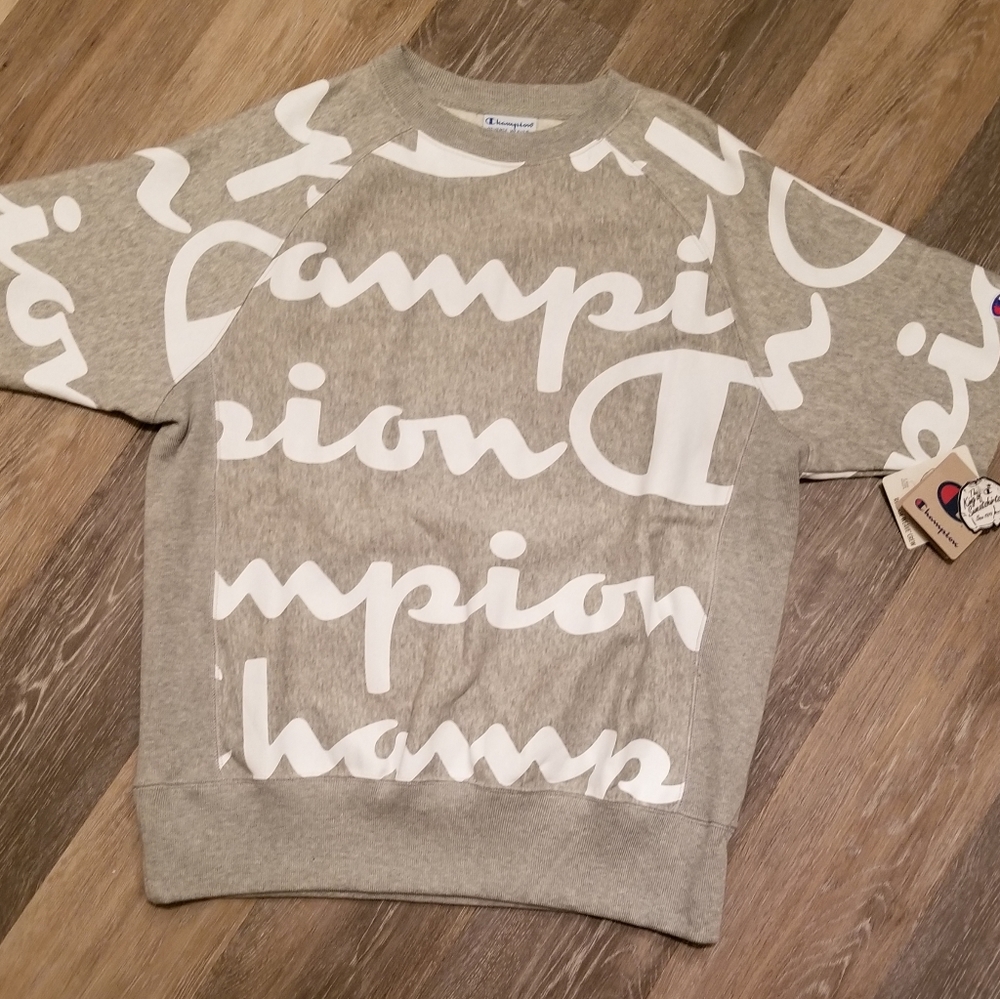 Champion All Over S/S Reverse Weave Sweatshirt